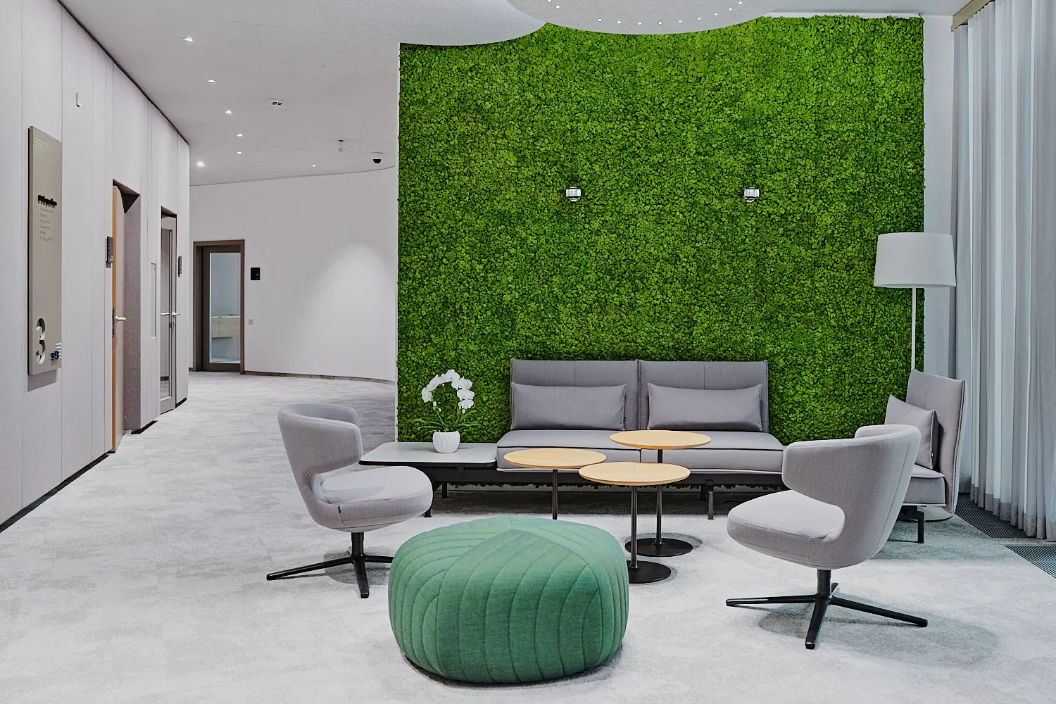 Innenarchitektur der neuen SAB-Zentrale in Leipzig