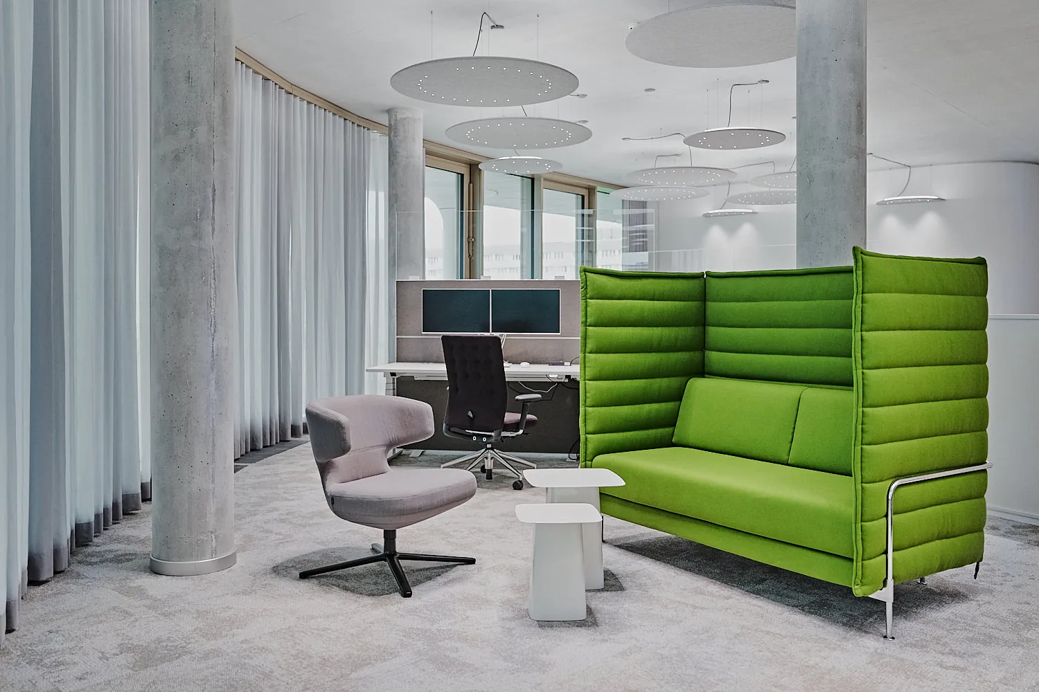 Innenarchitektur der neuen SAB-Zentrale in Leipzig