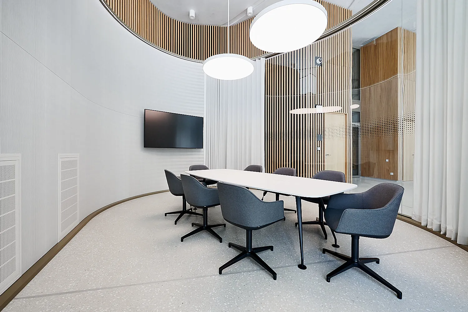 Innenarchitektur der neuen SAB-Zentrale in Leipzig