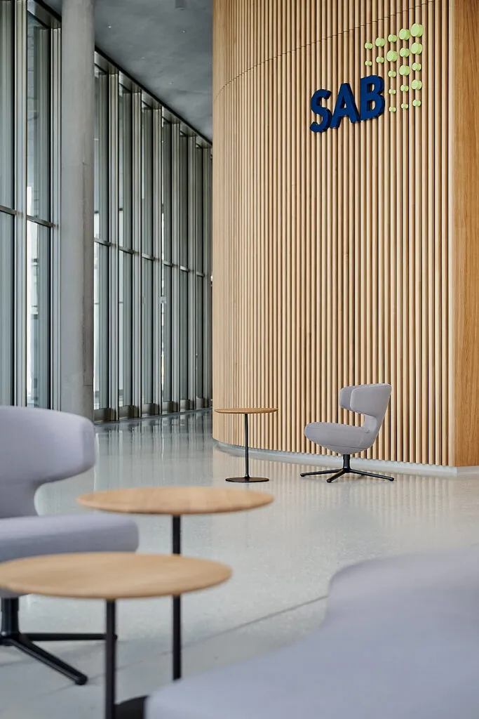 Innenarchitektur der neuen SAB-Zentrale in Leipzig